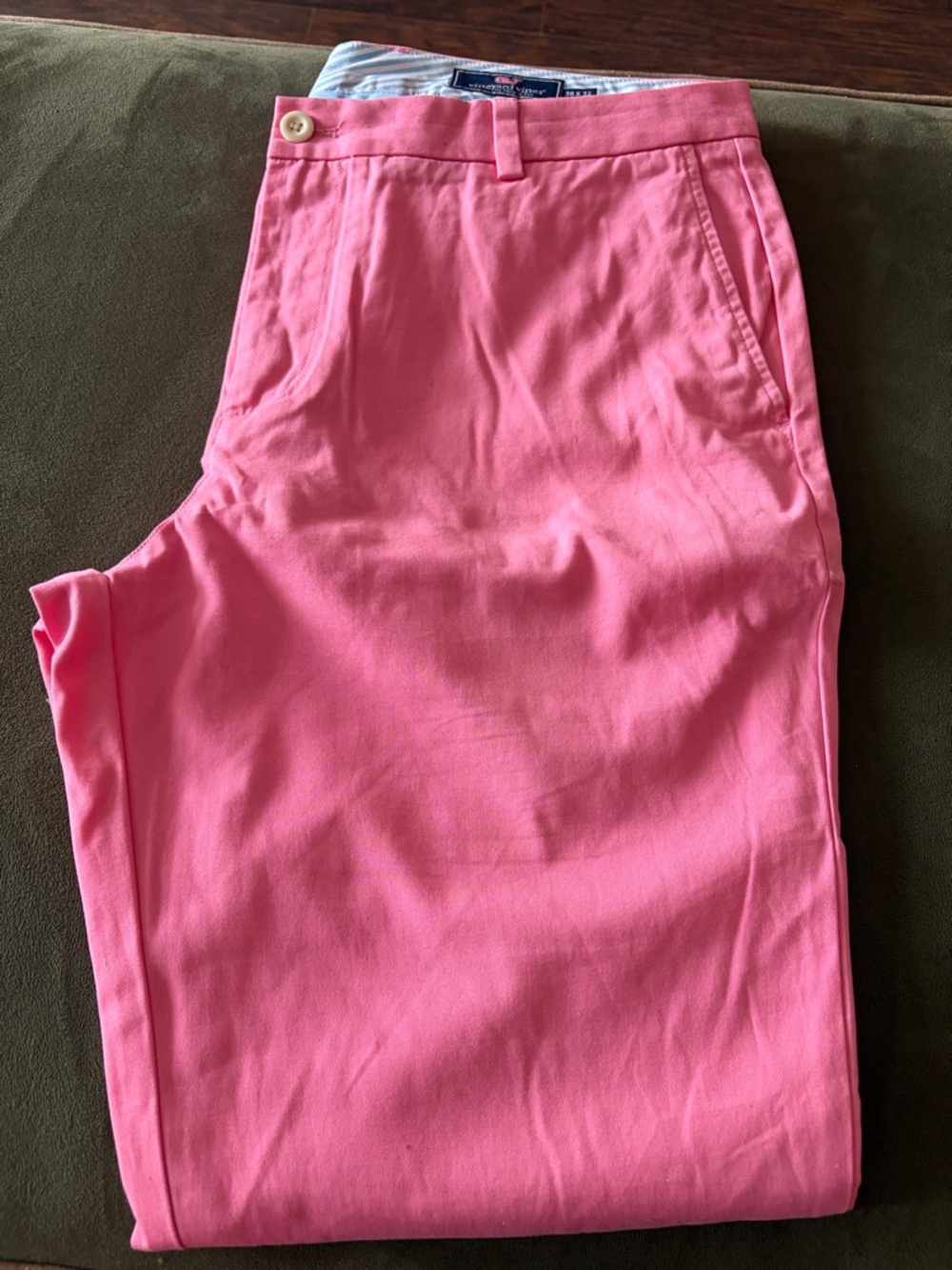 Vineyard Vines Pink Cotton Pants with Belt Loop. 38x32 VV Pink Men’s